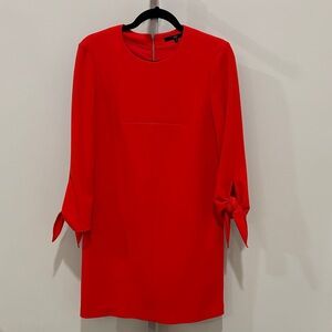 Tibi Vibrant Red Long Sleeve mini Dress